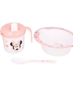 SET 3 PCS (TAZA ENTRENAMIENTO, CUENCO Y CUCHARA) MINNIE INDIGO DREAMS