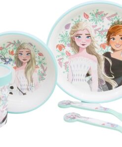SET VAJILLA 5 PCS MICRO Y ANTIDESLIZANTE PREMIUM FROZEN DISNEY