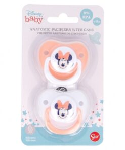SET 2 CHUPETES TETINA ANATOMICA SILICONA +6 M CON
