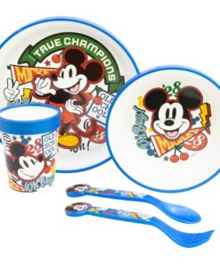 SET VAJILLA 5 PCS MICRO Y ANTIDESLIZANTE PREMIUM MICKEY  DISNEY