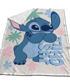 Manta coralina sherpa Stitch Disney 130x170cm