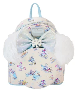 SET MOCHILA + DIADEMA OREJAS WINTER WONDERLAND MICKEY AND FRIENDS DISNEY LOUNGEFLY 26CM